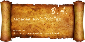 Bazarea Arétász névjegykártya